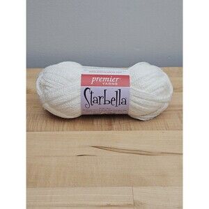 Premier Yarns Starbella Col 15 31 White Dye Lot 6311 Ruffle 6 PLY Acrylic 33 YD